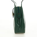 CELINE Circle Schoudertas Leer Groen Goud Auth 170954A-3