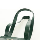 CELINE Circle Schoudertas Leer Groen Goud Auth 170954A-8