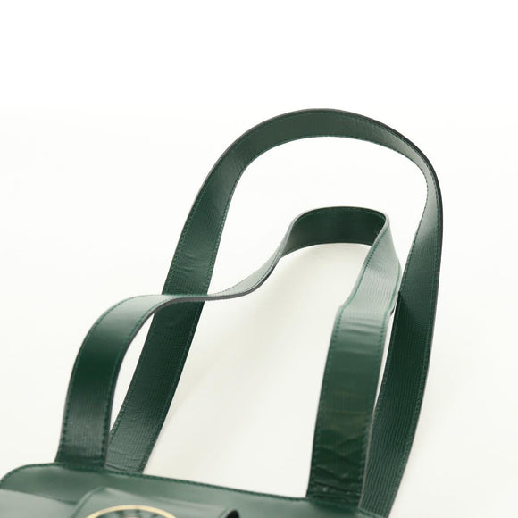 CELINE Circle Schoudertas Leer Groen Goud Auth 170954A