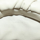 BOTTEGA VENETA Chain Shoulder Bag Leather White Gold Auth 170958V-18