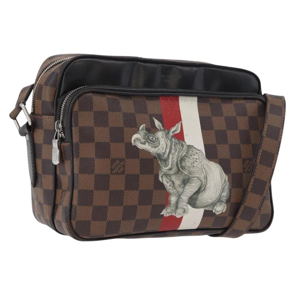 LOUIS VUITTON Damier Ebene Chapman Brothers Nile PM Tasche N42704 LV Auth 170961
