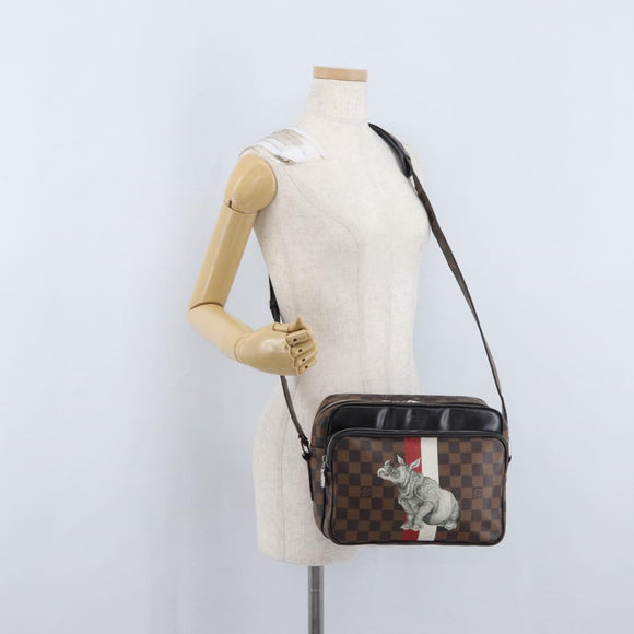 LOUIS VUITTON Damier Ebene Chapman Brothers Nile PM Tasche N42704 LV Auth 170961