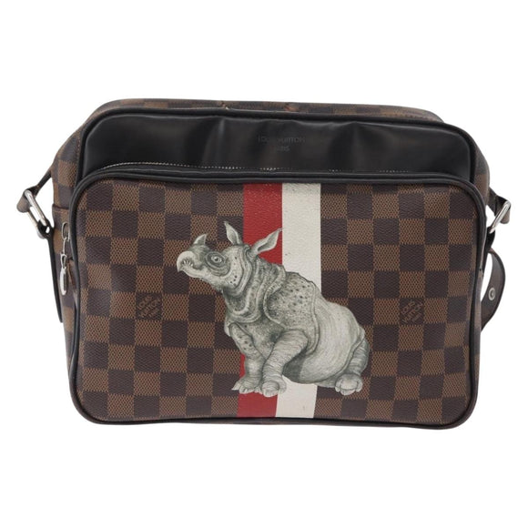 LOUIS VUITTON Damier Ebene Chapman Brothers Nile PM Tasche N42704 LV Auth 170961