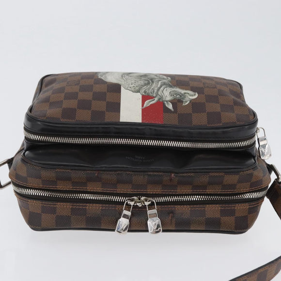 LOUIS VUITTON Damier Ebene Chapman Brothers Nile PM Tasche N42704 LV Auth 170961