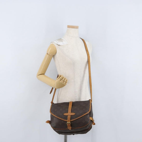 LOUIS VUITTON Monogram Saumur 30 Umhängetasche M42256 LV Auth 170962