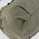 PRADA Shoulder Bag Nylon Leather Gold Light green Auth 170967-14