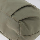 PRADA Shoulder Bag Nylon Leather Gold Light green Auth 170967-10