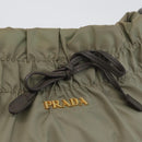 PRADA Shoulder Bag Nylon Leather Gold Light green Auth 170967-17