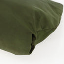 PRADA Tote Bag Nylon Khaki Silver Auth 170968-12