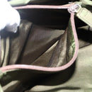 PRADA Tote Bag Nylon Khaki Silver Auth 170968-22