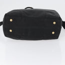 PRADA Hand Bag Nylon Black Gold Auth 170969-5
