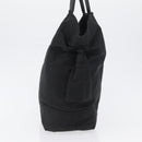 PRADA Hand Bag Nylon Black Gold Auth 170969-3