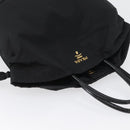 PRADA Hand Bag Nylon Black Gold Auth 170969-6