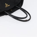 PRADA Hand Bag Nylon Black Gold Auth 170969-7