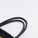 PRADA Hand Bag Nylon Black Gold Auth 170969-8