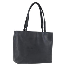 PRADA Tote Bag PVC Black Silver Auth 170971
