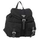 PRADA Backpack Nylon Black Silver Auth 170972-1