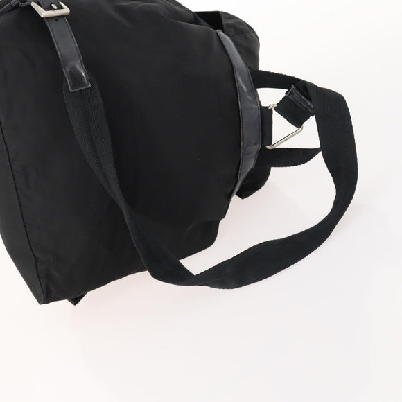 PRADA Backpack Nylon Black Silver Auth 170972