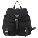 PRADA Backpack Nylon Black Silver Auth 170972-13