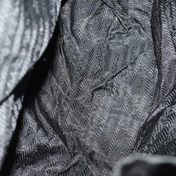 PRADA Backpack Nylon Black Silver Auth 170972