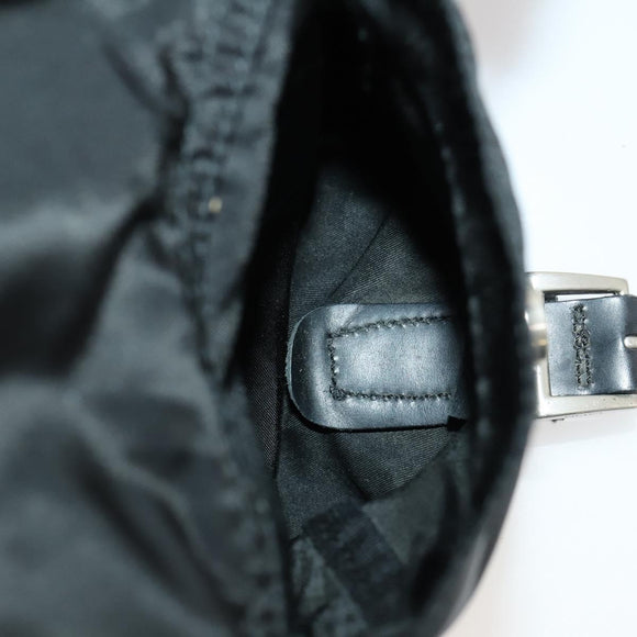 PRADA Backpack Nylon Black Silver Auth 170972