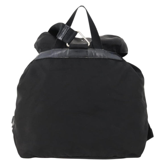 PRADA Backpack Nylon Black Silver Auth 170972