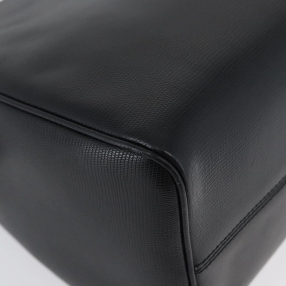 CELINE Cirkel Schoudertas Leer Zwart Goud Auth 170992