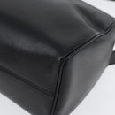 CELINE Cirkel Schoudertas Leer Zwart Goud Auth 170992-15