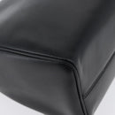 CELINE Circle Shoulder Bag Leather Black Gold Auth 170992-16