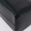 CELINE Circle Shoulder Bag Leather Black Gold Auth 170992-17