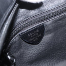 CELINE Circle Shoulder Bag Leather Black Gold Auth 170992-12