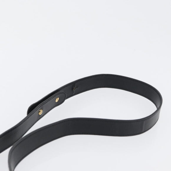 CELINE Circle Shoulder Bag Leather Black Gold Auth 170992