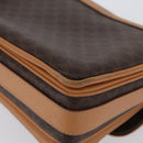 CELINE Macadam Canvas Shoulder Bag PVC Leather Brown Gold Auth 170993-17