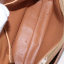 CELINE Macadam Canvas Shoulder Bag PVC Leather Brown Gold Auth 170993-10