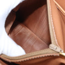 CELINE Macadam Canvas Shoulder Bag PVC Leather Brown Gold Auth 170993-25