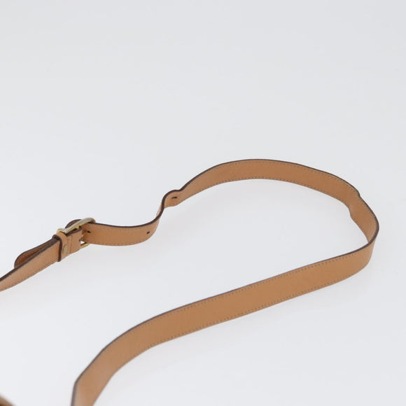 CELINE Macadam Canvas Shoulder Bag PVC Leather Brown Gold Auth 170993