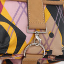Christian Dior Shoulder Bag Coated Canvas Multicolor Silver Auth 170996-17