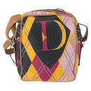 Christian Dior Shoulder Bag Coated Canvas Multicolor Silver Auth 170996-2