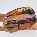 Christian Dior Shoulder Bag Coated Canvas Multicolor Silver Auth 170996-4