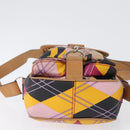 Christian Dior Shoulder Bag Coated Canvas Multicolor Silver Auth 170996-5