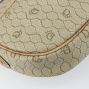 Christian Dior Honeycomb Canvas Shoulder Bag PVC Beige Gold Auth 170997-14