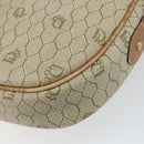 Christian Dior Honeycomb Canvas Shoulder Bag PVC Beige Gold Auth 170997-15