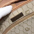 Christian Dior Honeycomb Canvas Shoulder Bag PVC Beige Gold Auth 170997-18