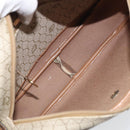 Christian Dior Honeycomb Canvas Shoulder Bag PVC Beige Gold Auth 170997-12
