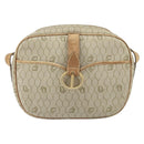 Christian Dior Honeycomb Canvas Shoulder Bag PVC Beige Gold Auth 170997-13
