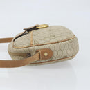Christian Dior Honeycomb Canvas Shoulder Bag PVC Beige Gold Auth 170997-4