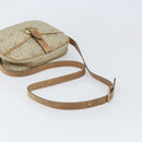 Christian Dior Honeycomb Canvas Shoulder Bag PVC Beige Gold Auth 170997-7