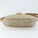 Christian Dior Honeycomb Canvas Shoulder Bag PVC Beige Gold Auth 170997-5