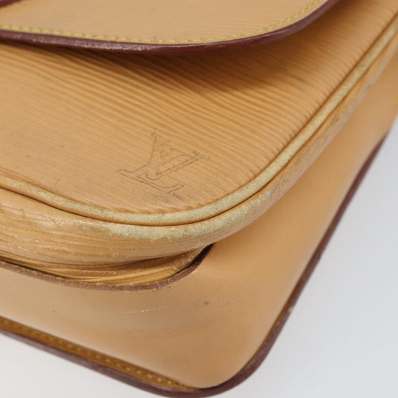 LOUIS VUITTON Epi Cartouchiere MM Shoulder Bag Beige M52246 LV Auth 170998