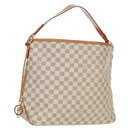 LOUIS VUITTON Damier Azur Delightful MM Shoulder Bag N41448 LV Auth 171015V-1